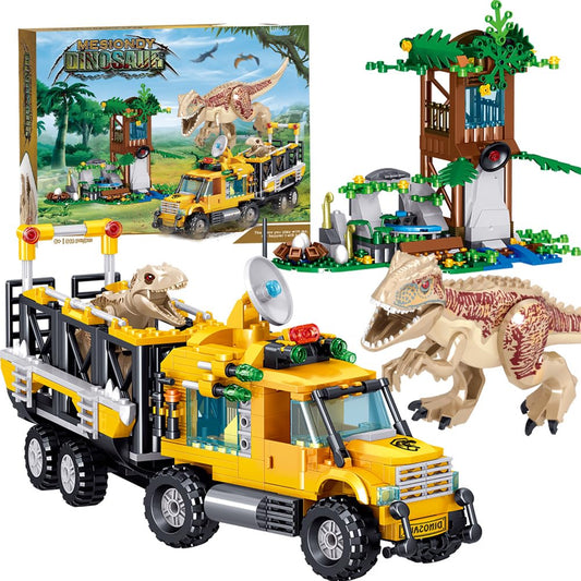 Mesiondy Dinosaurs building blocks with Tyrannosaurus figure for imaginative play and creative construction