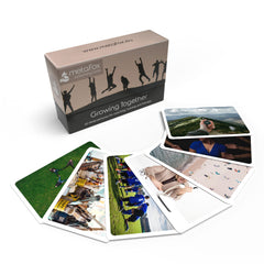 MetaFox Coaching Picture Cards icebreaker prompts to start friendly conversations.