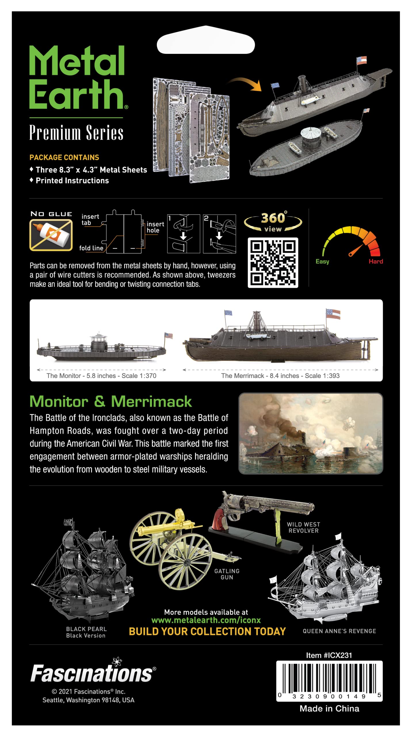 Metal Earth Fascinations display-ready model invites collectors to showcase 3D work.