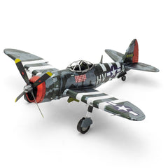 Metal Earth P-47 Thunderbolt kit parts ready to clip for easy assembly