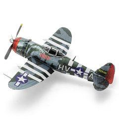 Detailed etched detail on Metal Earth P-47 Thunderbolt metal sheet
