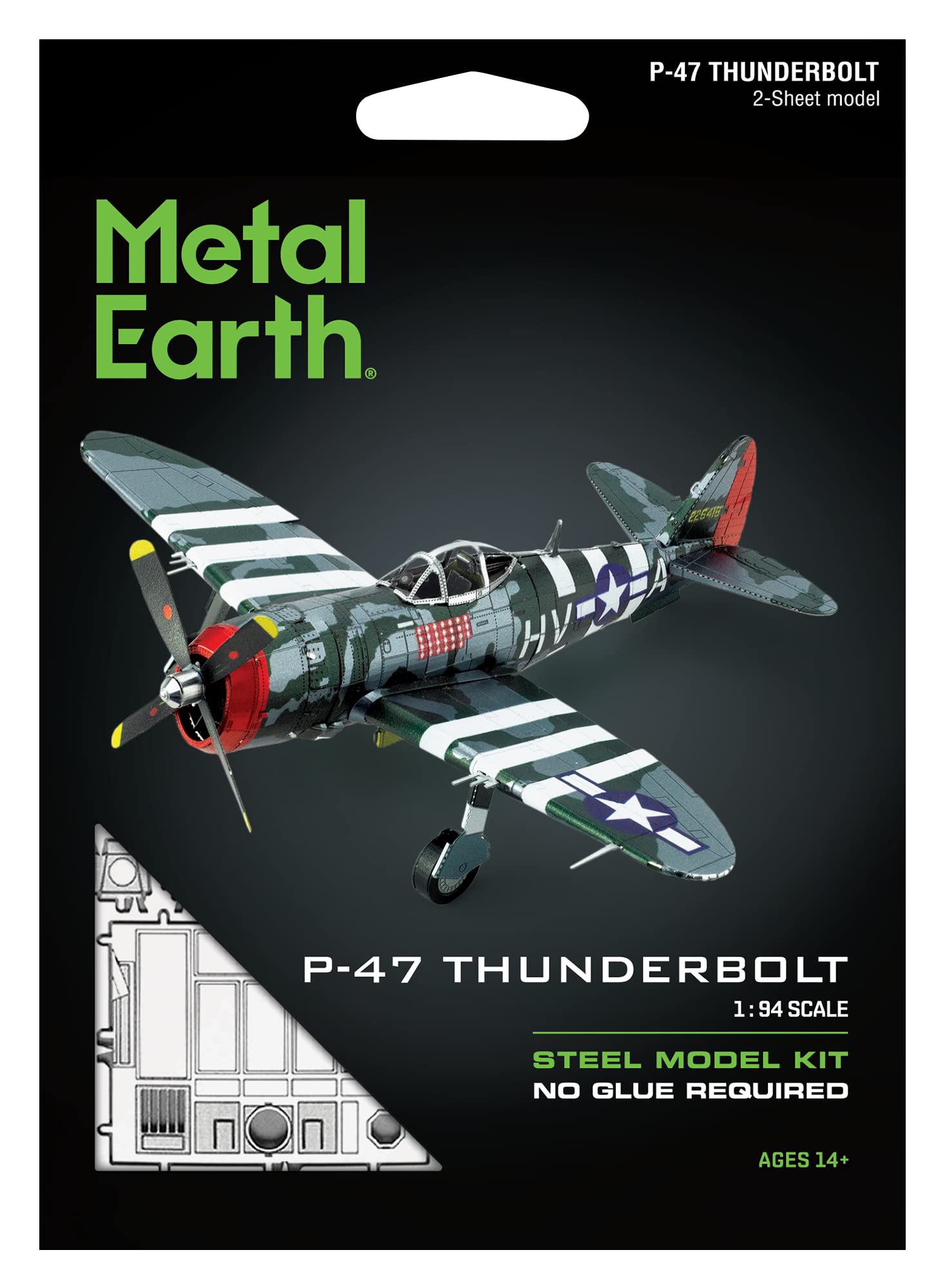 Tweezers needed to bend tabs for Metal Earth P-47 Thunderbolt kit