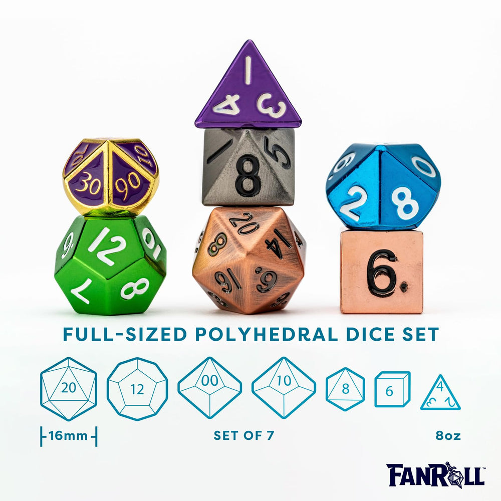 Metallic Dice Games zinc die feels cold and substantial in the hand during a roll
