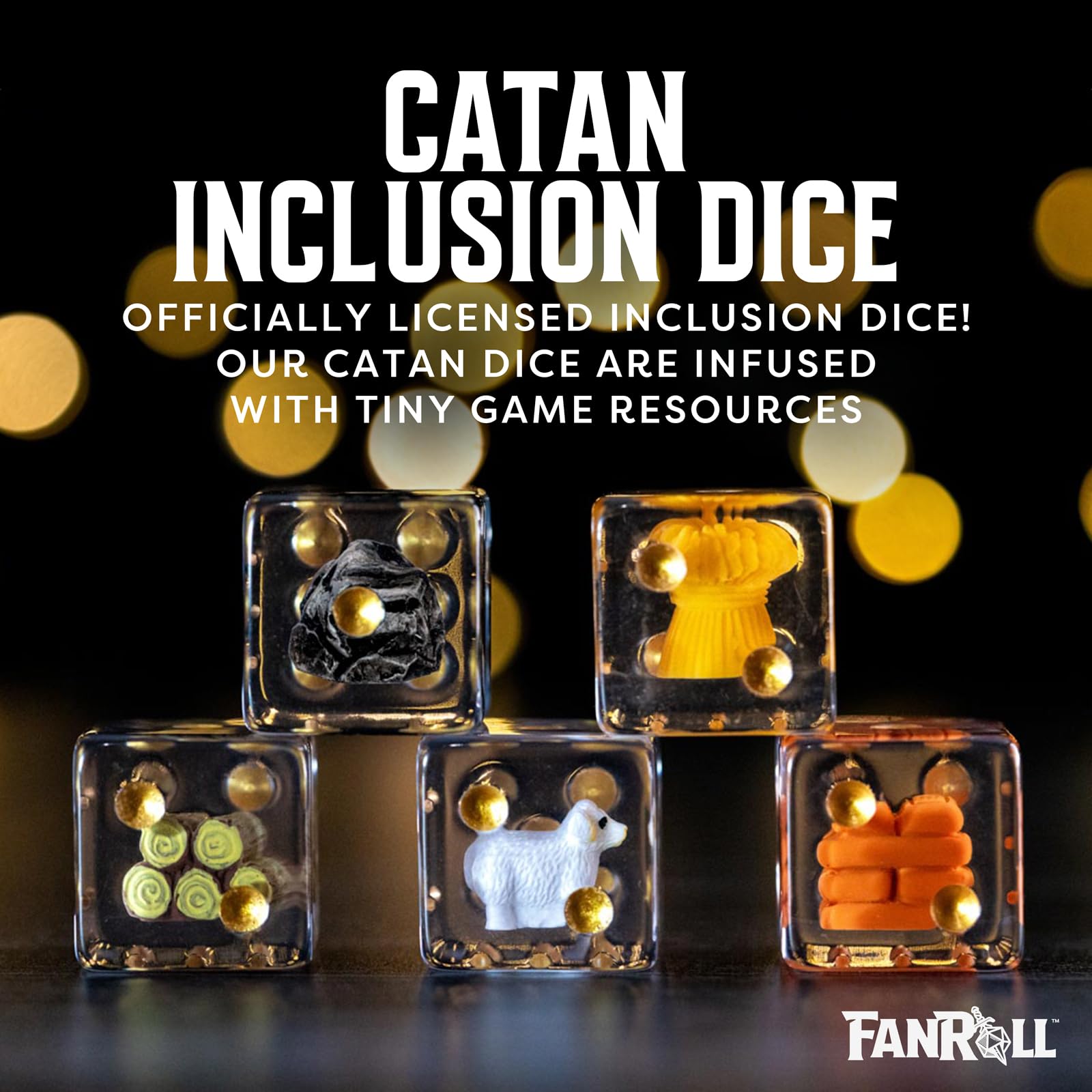 Metallic Dice Games FanRoll CATAN inclusion dice, ideal for themed sessions