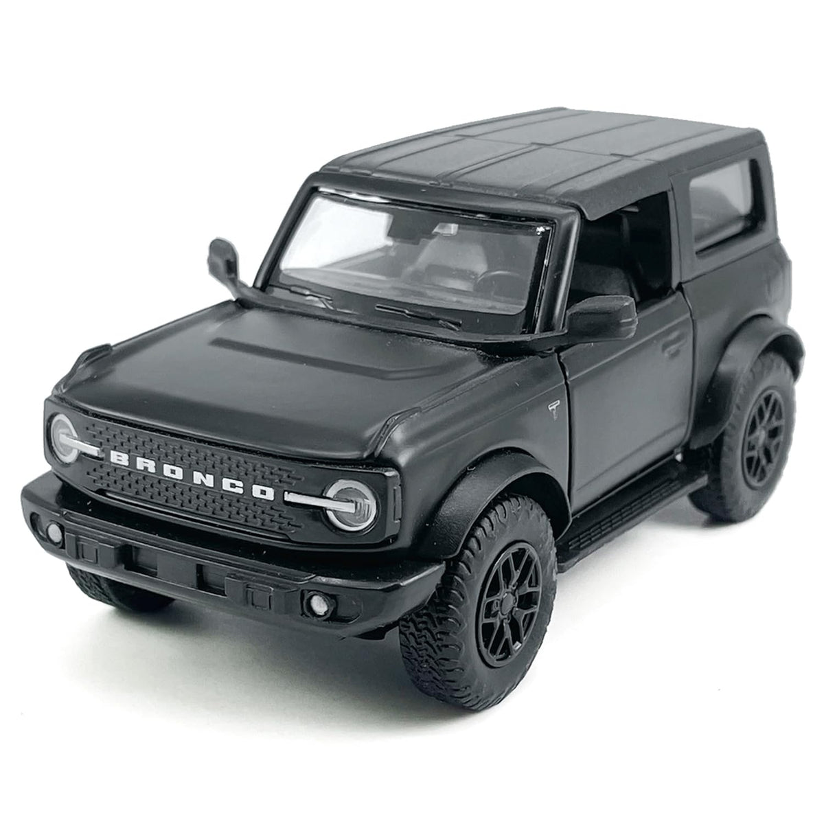 Metanyl Bronco 1:36 door-open view highlights detailed interior for display.