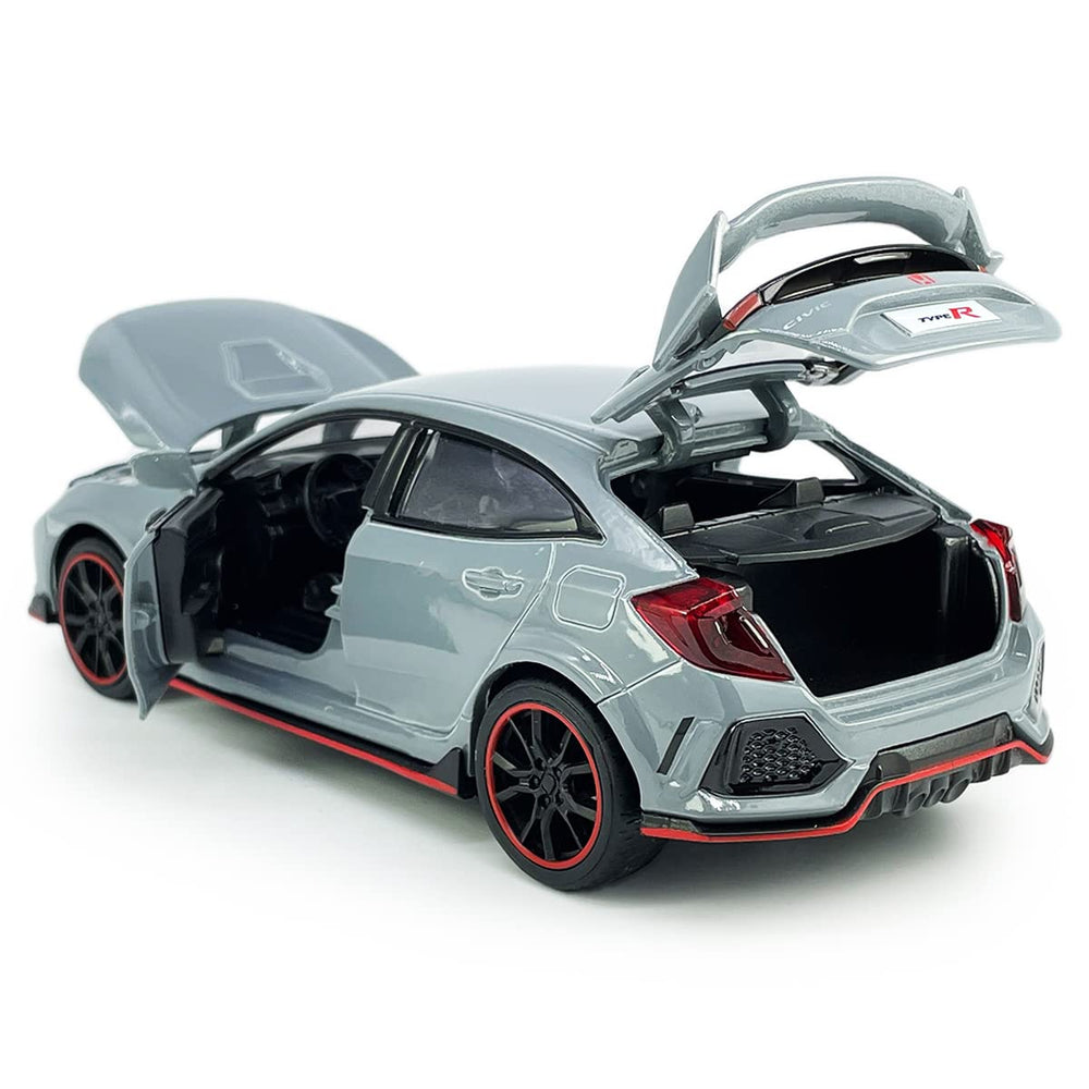 Metanyl Civic Type R with opening doors and hood for realistic detail.