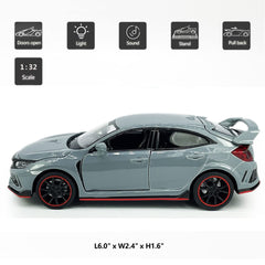 Metanyl Civic Type R model car viewed from side for collectible display.