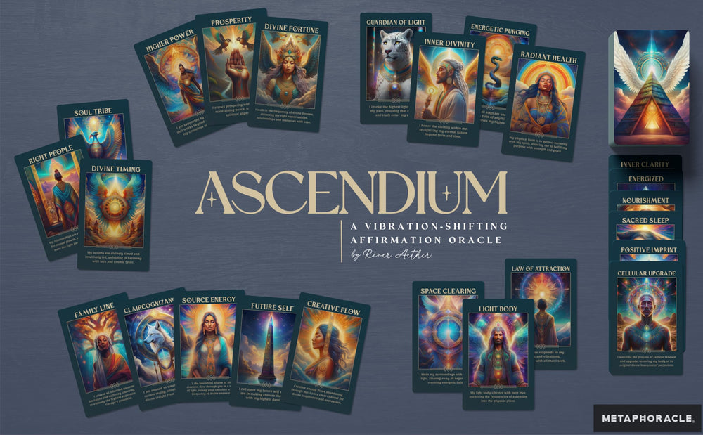Metaphoracle Ascendium supports coaching and energy-work sessions with shareable insights.