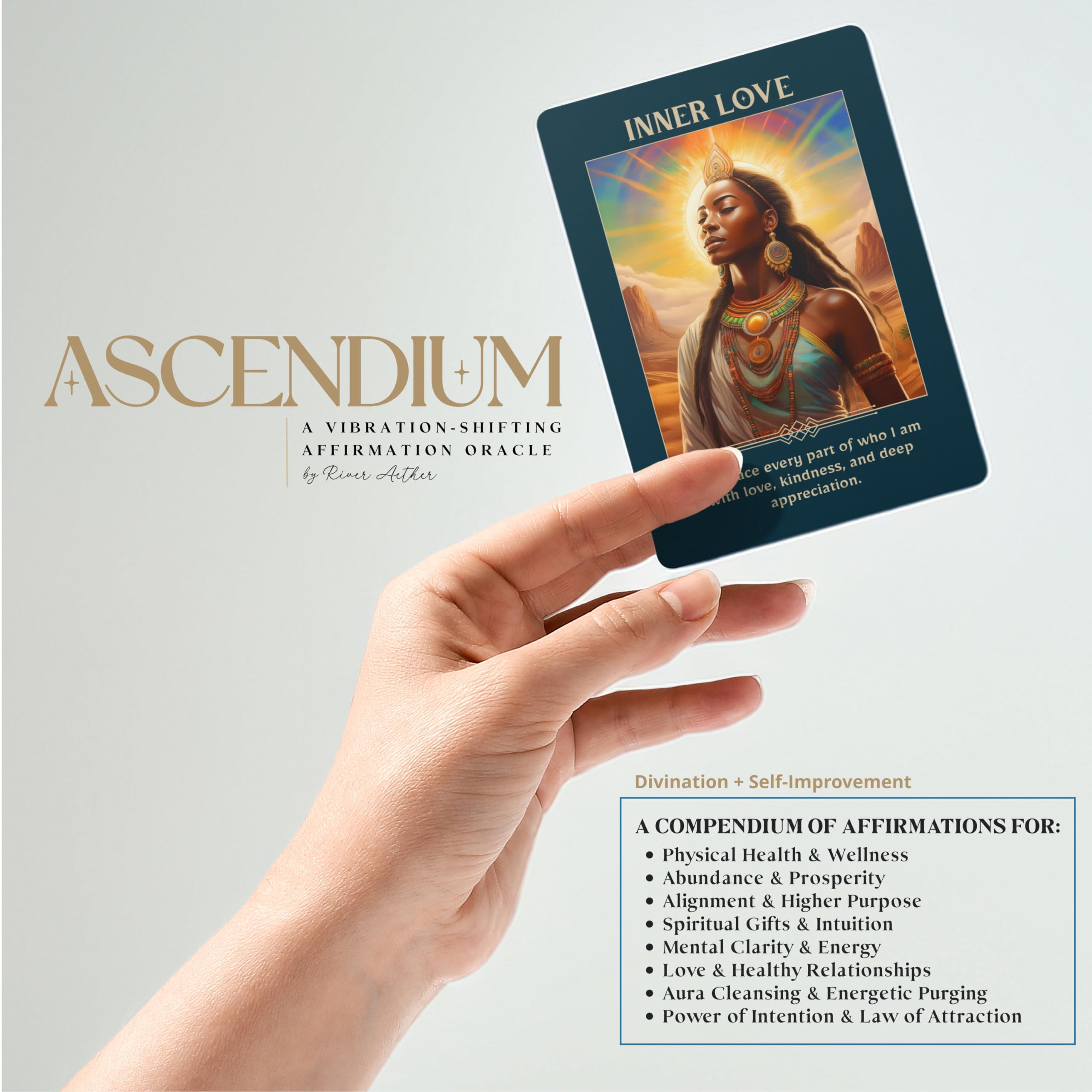 Metaphoracle Ascendium magnetic-closure box keeps cards secure after sessions.