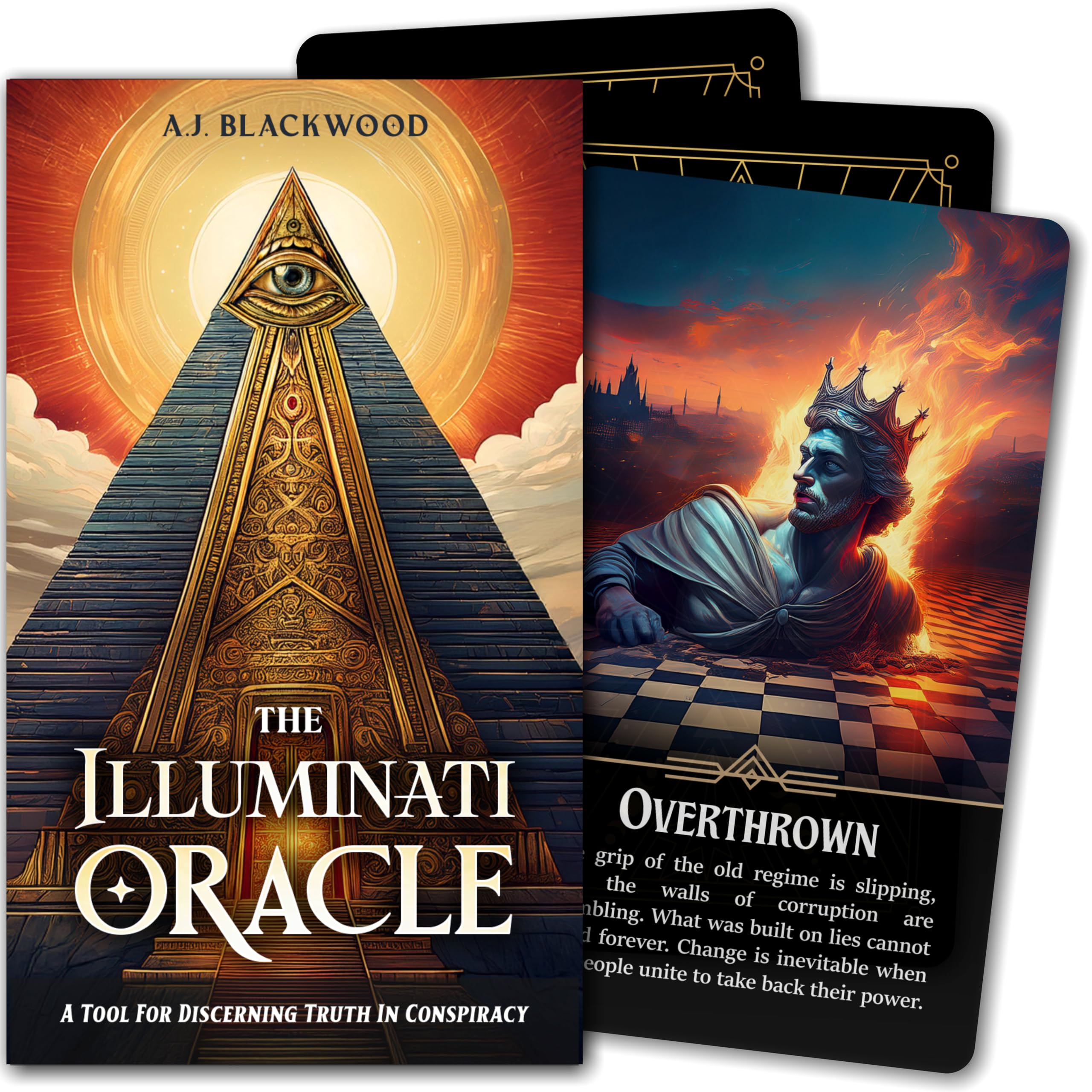 Metaphoracle Illuminati Oracle deck laid out for discerning current events.