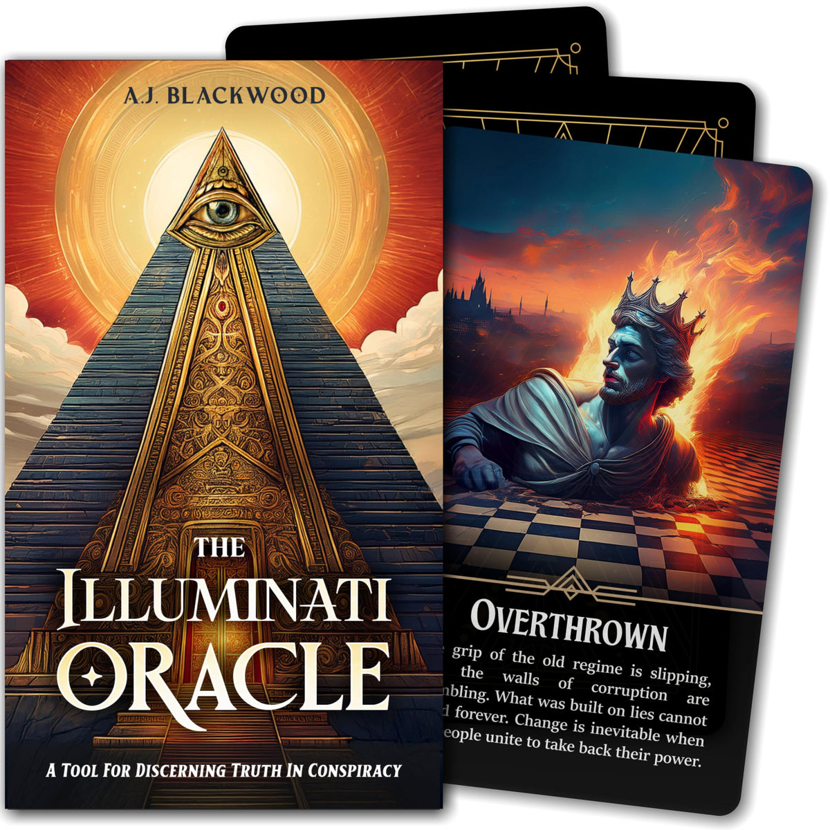 Metaphoracle Illuminati Oracle deck laid out for discerning current events.