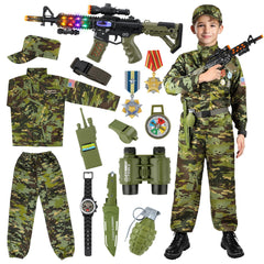 Metemot Kids Army Costume Deluxe Set with authentic design for immersive play.