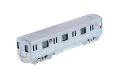 METRO diecast subway train closeup metallic finish ideal for shelf decor.