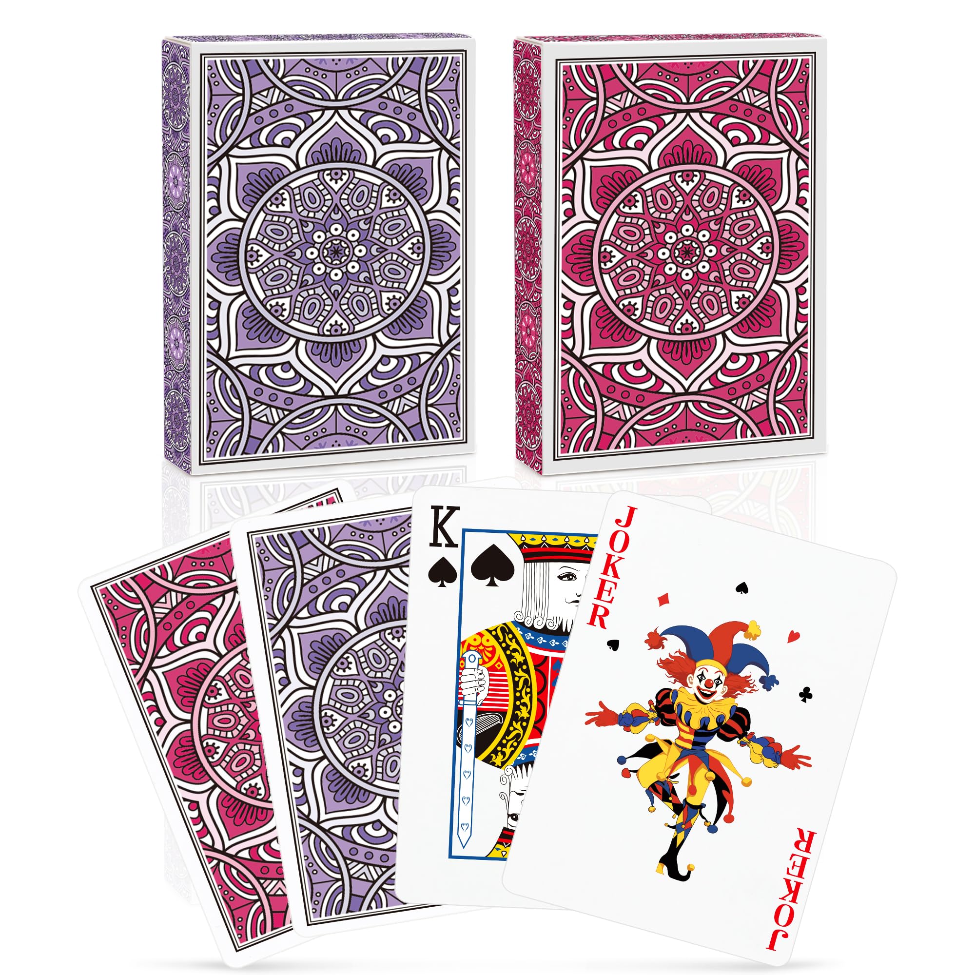 Metsyth pink purple card back design for vibrant play sessions