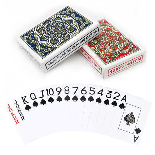 Metsyth plastic playing cards 2-pack with durable, flexible design for long game nights.