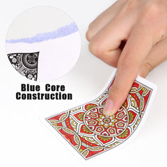 Metsyth standard-size cards offer comfortable handling for poker and rummy.