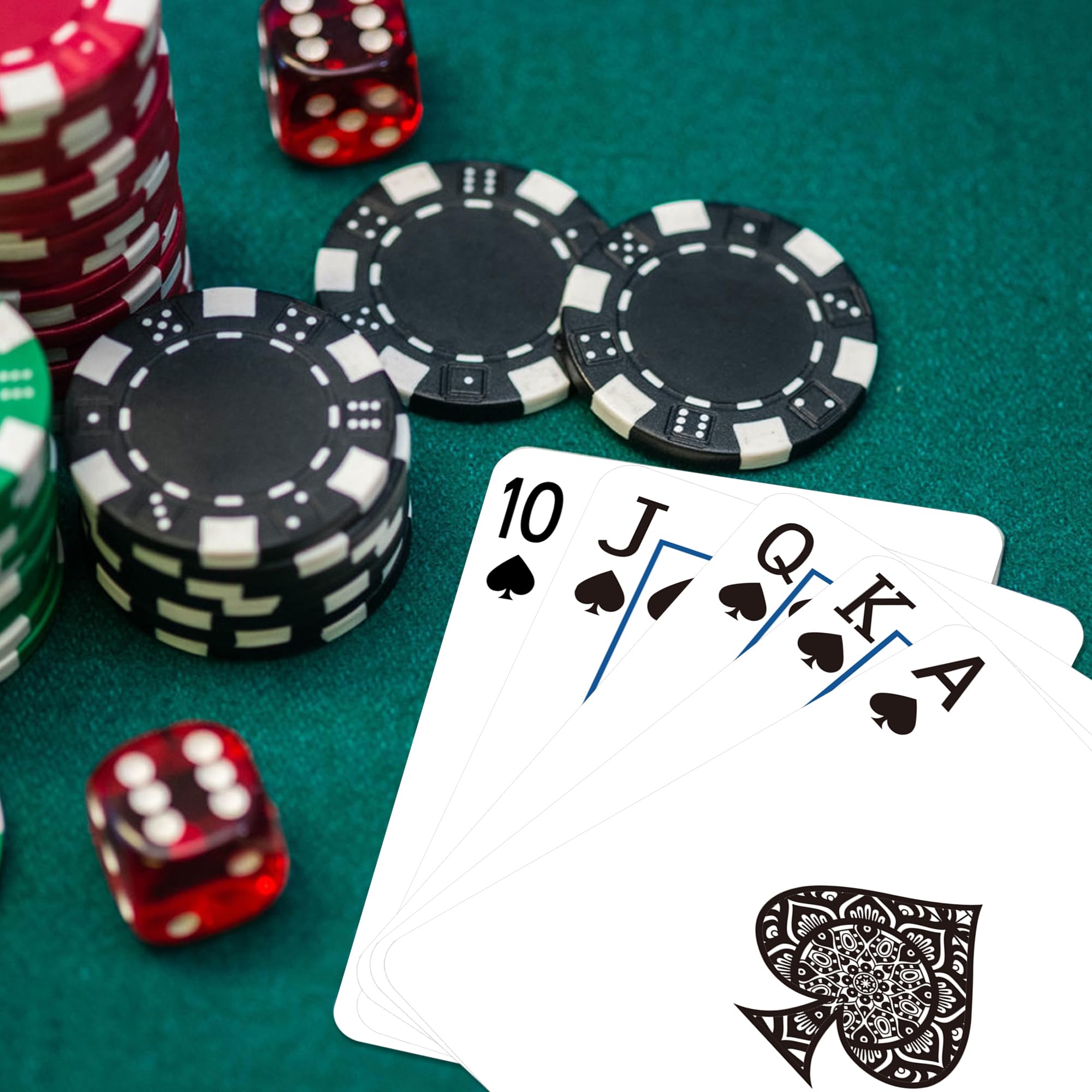 Two-deck Metsyth set supports Go Fish, Blackjack, and Pinochle.