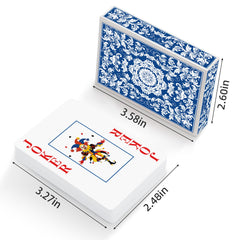 Metsyth red large-print deck front emphasizes readability for adults and seniors.