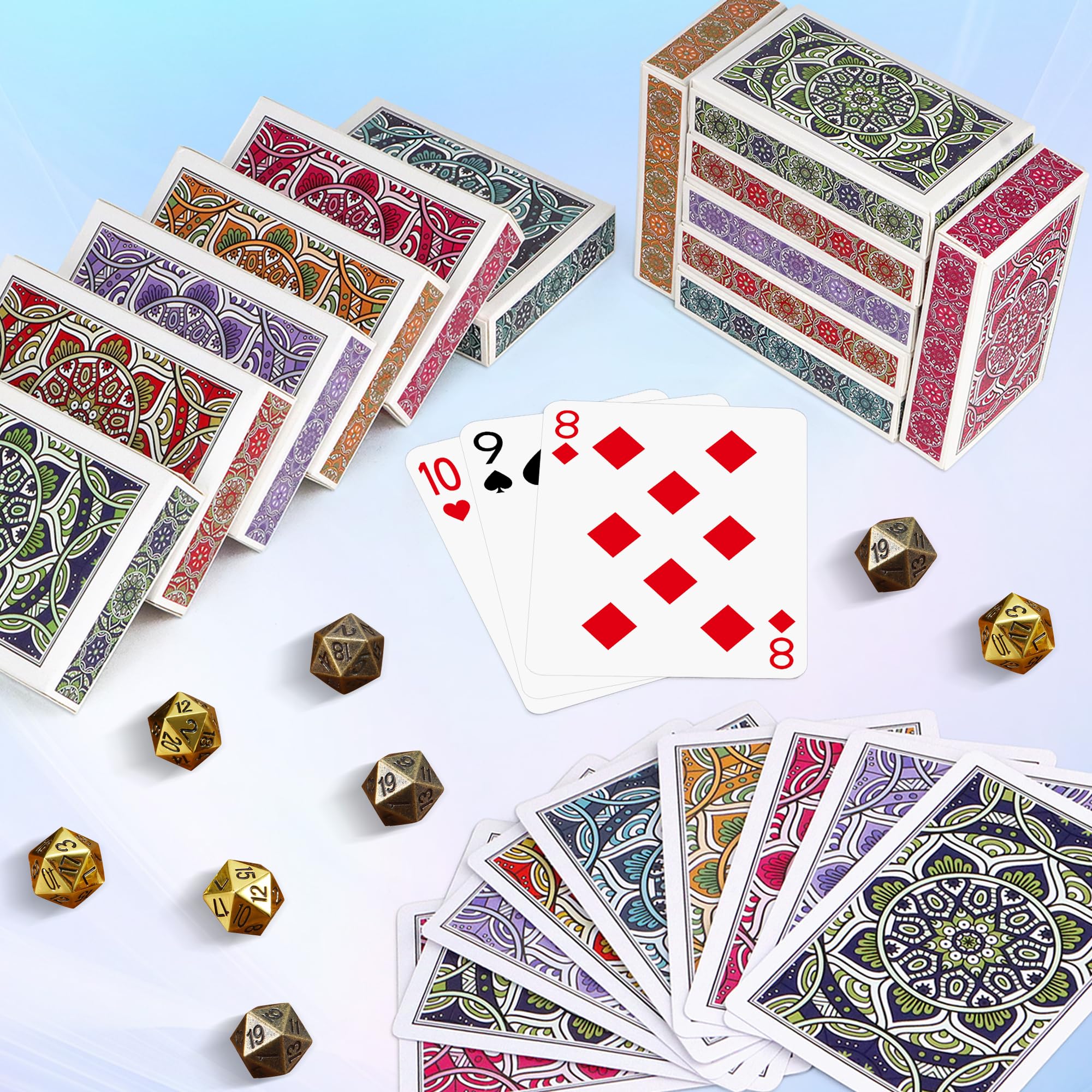 Metsyth wide poker-size cards designed for standard games.