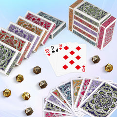 Metsyth wide poker-size cards designed for standard games.