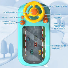 Meuytrg racing adventure toy buttons and horn for engaging sound effects