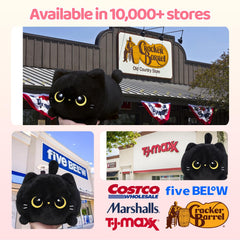 Mewaii Black Cat Plush washable care makes cleaning easy.