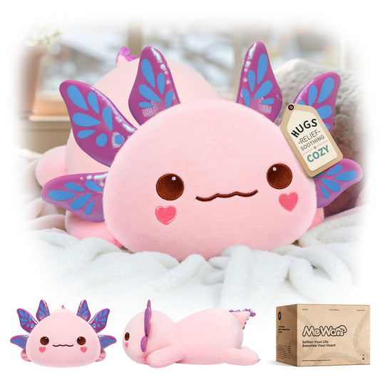 Mewaii axolotl plush pillow 13-inch for cuddling and decor