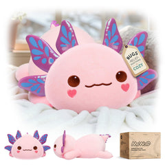Mewaii axolotl plush pillow 13-inch for cuddling and decor