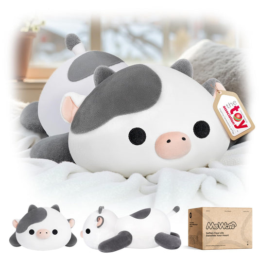 Mewaii cute cow plush pillow for cozy cuddles and decor