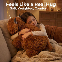 Mewaii Highland Cow embroidered details showcase craftsmanship in cuddle-ready plush.