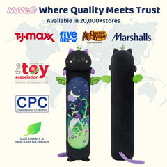 Mewaii long cat plush 70cm ideal for lounging and support during movie time