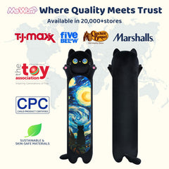 Mewaii Long Cat Plush 70cm size ideal for reading or desk lounging.