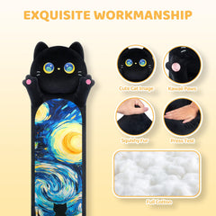 Mewaii Long Cat Plush 90cm size for full-body hugs and support.