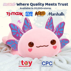 Mewaii pink axolotl face closeup showing cute features