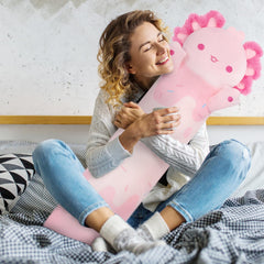 Mewaii Pink Axolotl Plush fabric feels ultra soft.