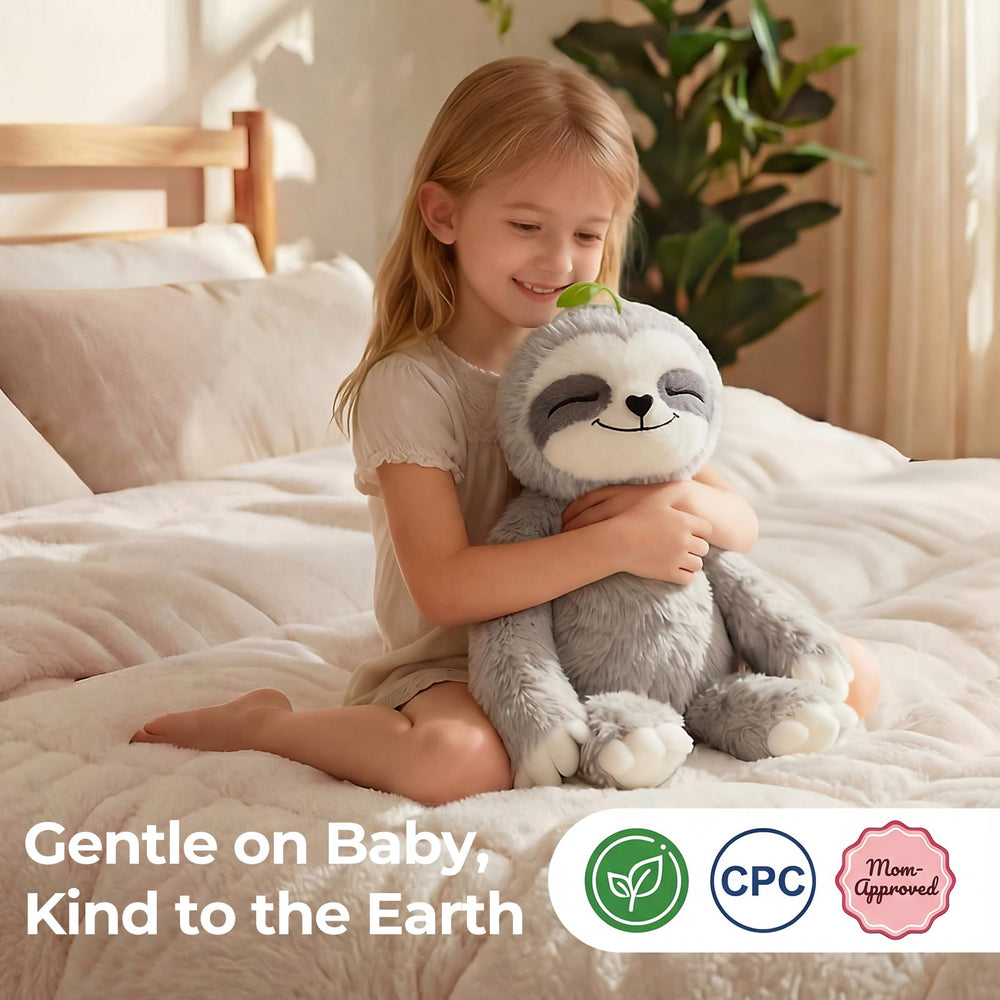 Mewaii sloth plush designed safe for kids and adults.