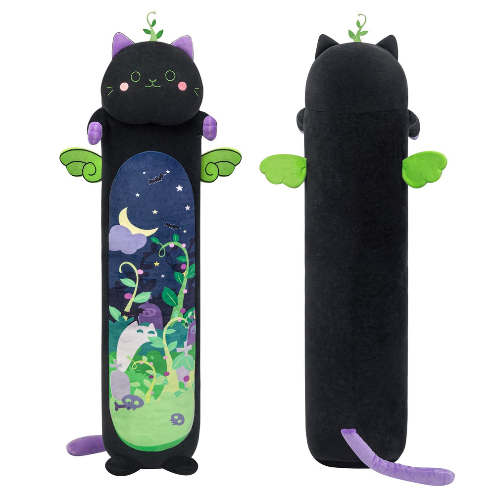 Mewaii soft black cat plush fabric feels velvety and inviting