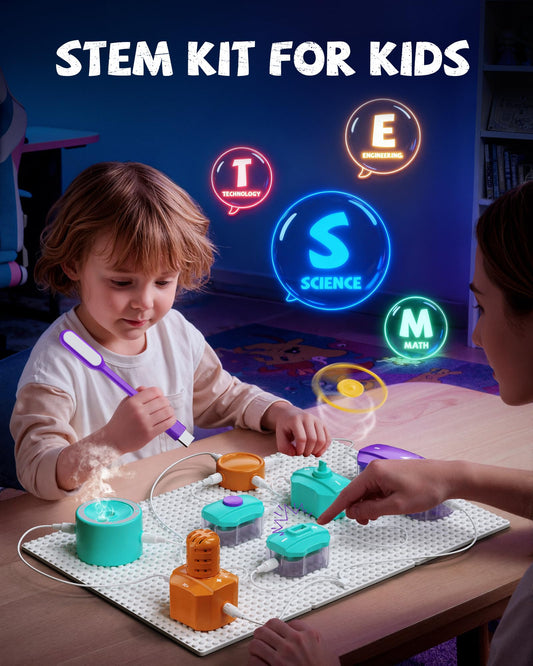MEWOCHEE 45-circuit-parts set showcasing diverse components for hands-on learning
