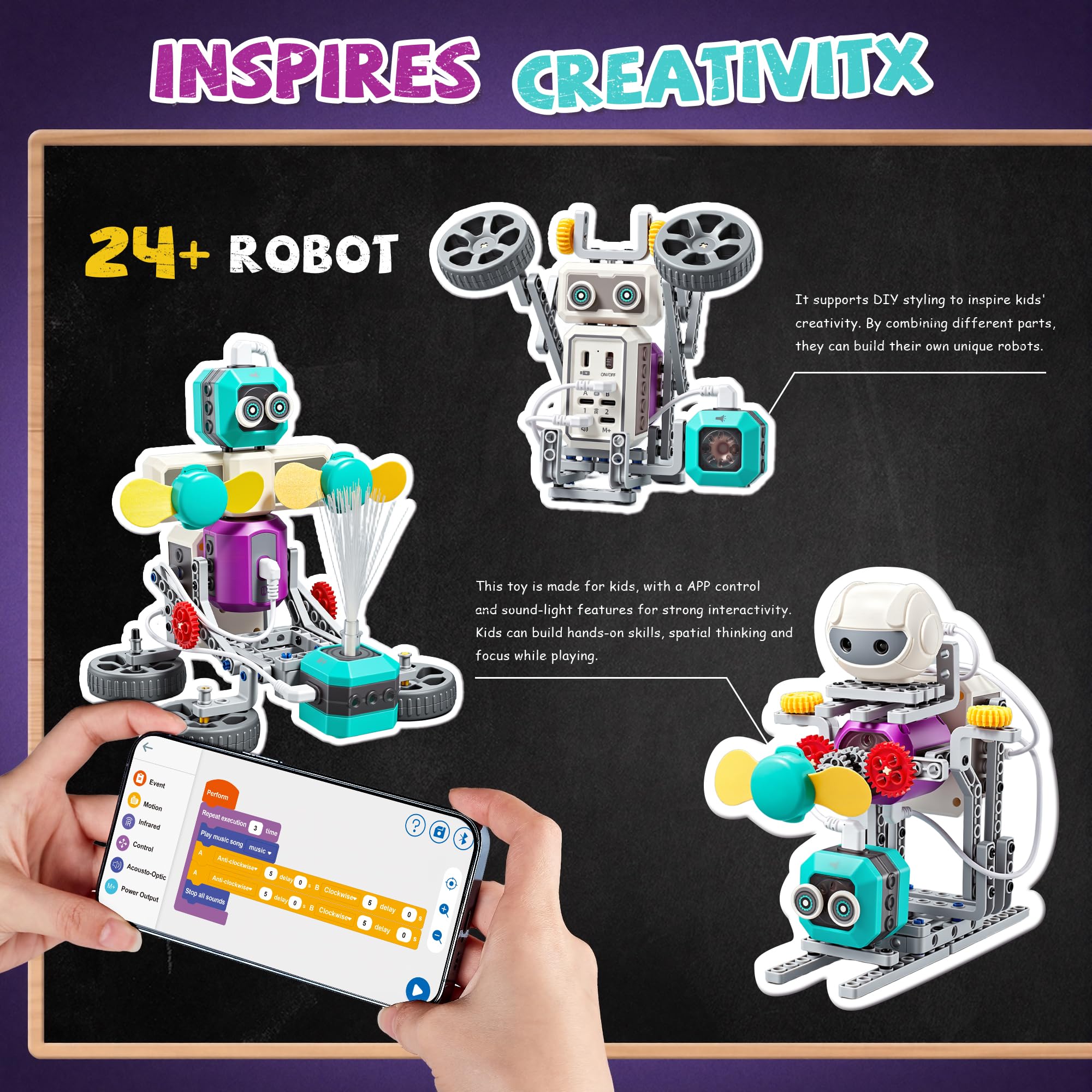 MEWOCHEE bubble robot features a bubble-making function in action