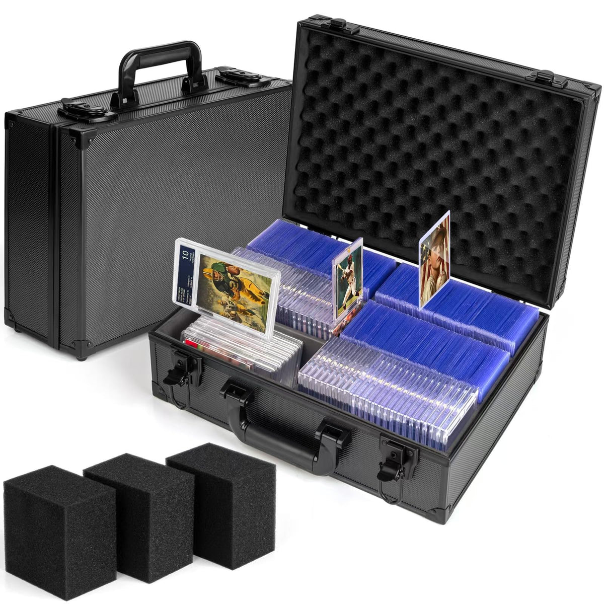 MewVeer Top Loader Case exterior view with protective shell shielding cards from shocks and dust.