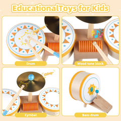 Meytccve Toddlers Drum Set gift-ready box for birthdays