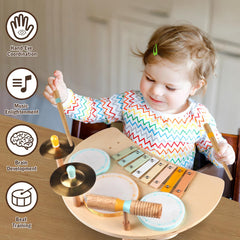 Meytccve Wooden Drum Sticks—ergonomic grip for safe drumming.