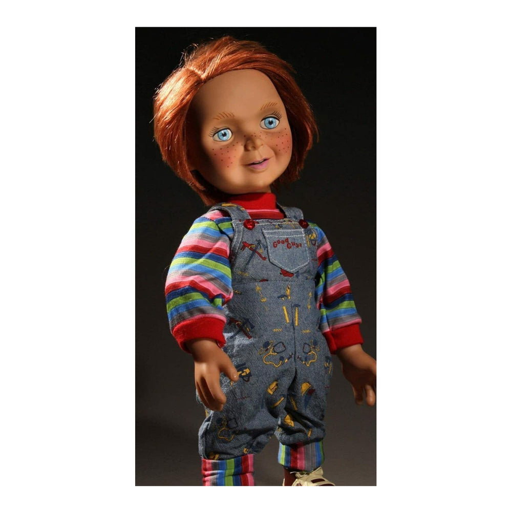 Mezco Chucky face sculpt true to film for display.