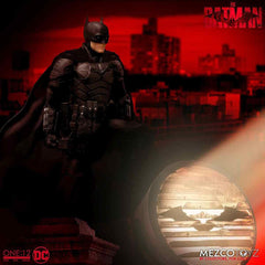 Mezco Cosmic Group Figures Batman Vengeance smoke bombs add dramatic effect.
