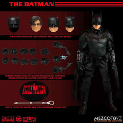 Mezco Cosmic Group Figures Batman Vengeance unmasked Bruce Wayne portrait for dramatic display.