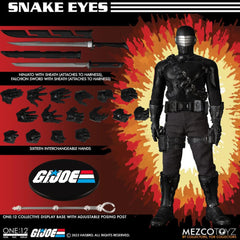 Mezco Snake Eyes One:12 Deluxe ninjato or falchion sword for authentic ninja displays.
