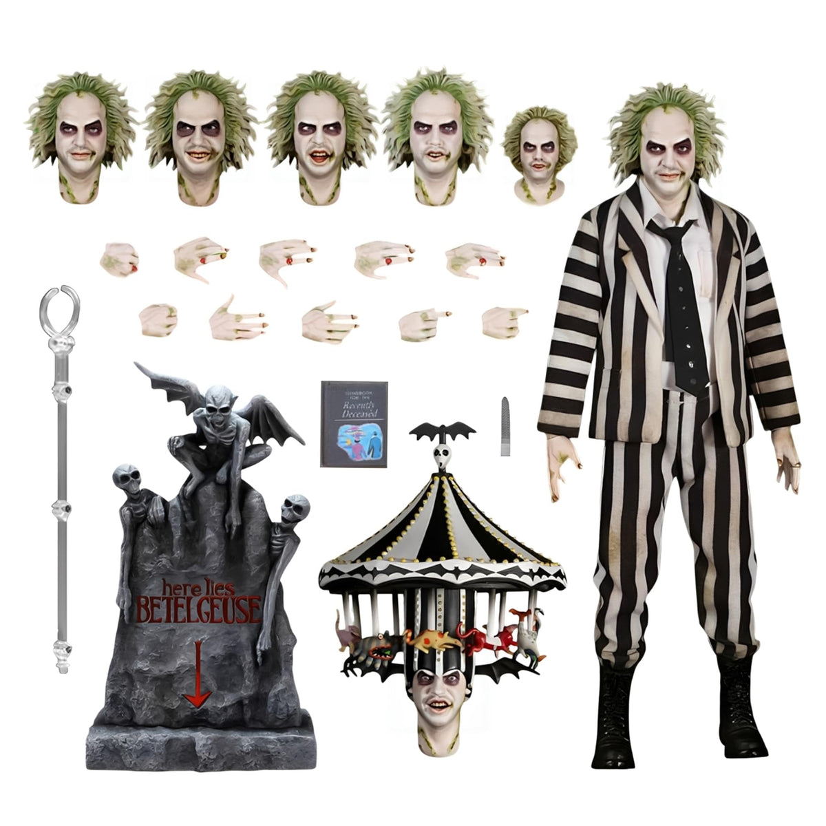 Mezco Toyz One:12 Beetlejuice deluxe carousel hat for display and dramatic dioramas