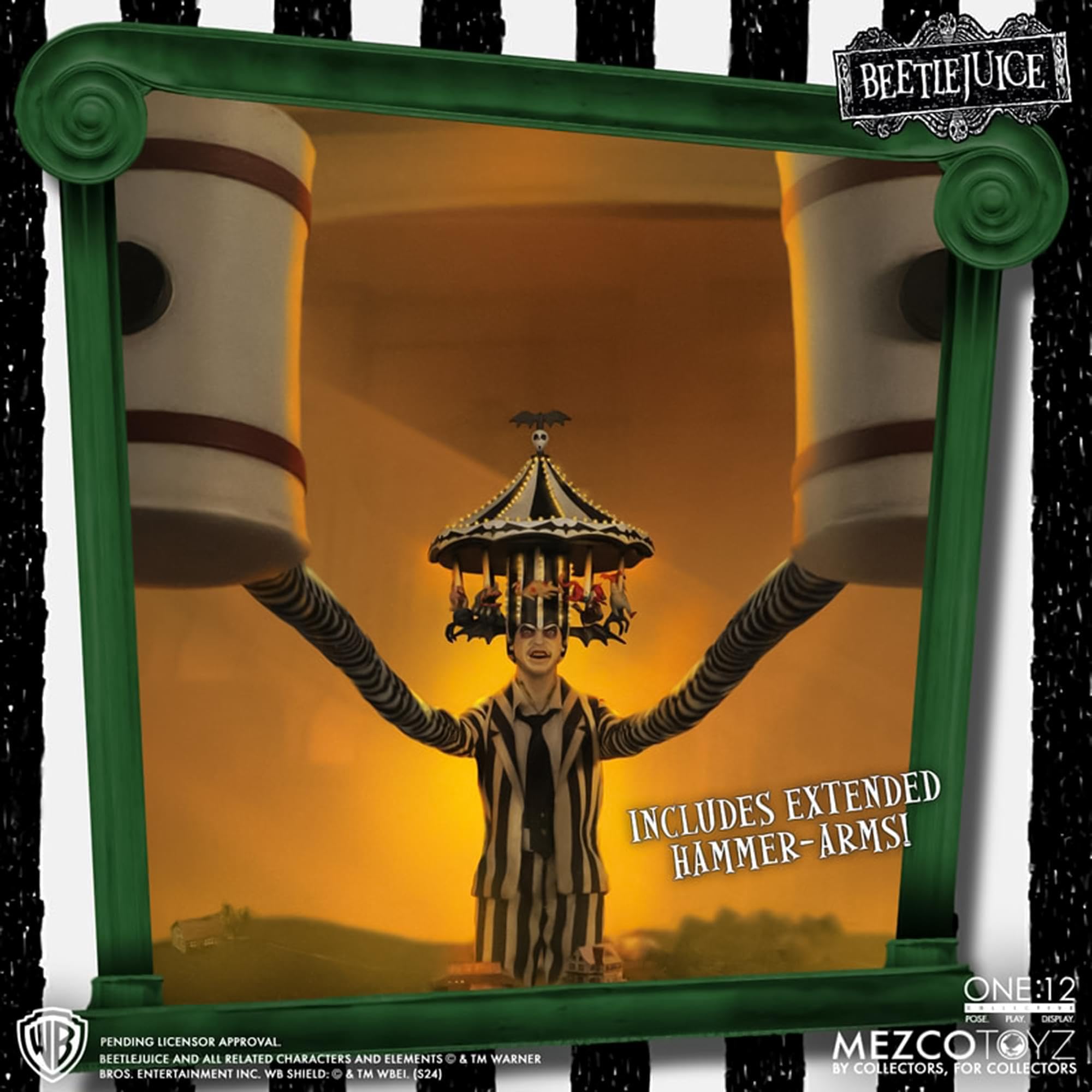 Mezco Toyz One:12 Beetlejuice head portraits set offers varied expressions