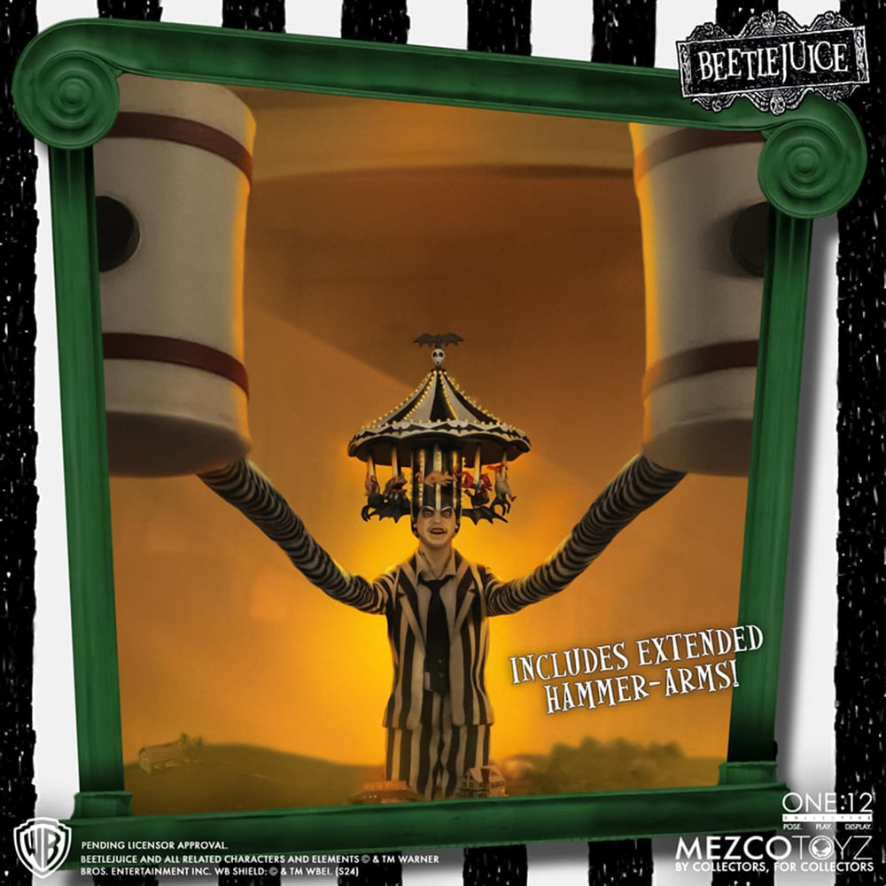 Mezco Toyz One:12 Beetlejuice head portraits set offers varied expressions