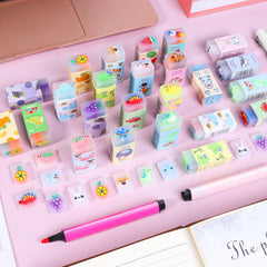 MEZHOBBY cuttable erasers set offers flexible patterns for DIY art and quick erasing.